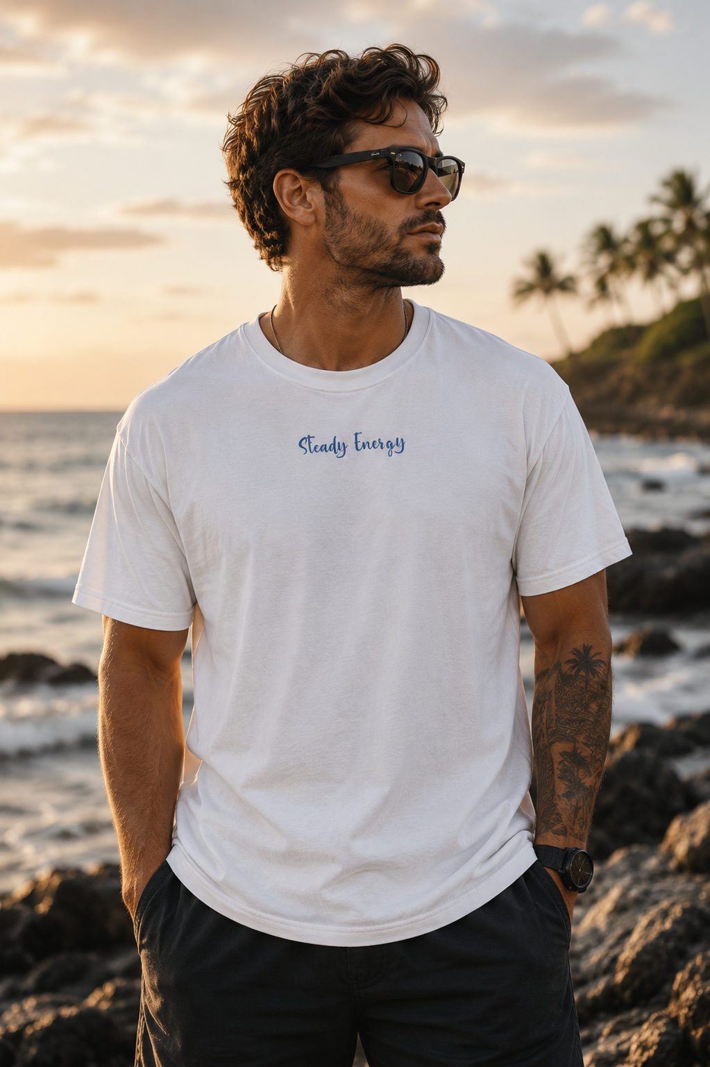 Steady Energy Unisex T-Shirt | Ocean Wave | Beach Streetwear Shirt