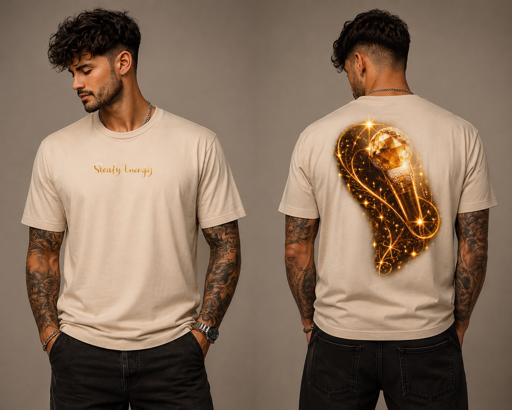 Steady Energy | Golden Mic. Backprint | Unisex