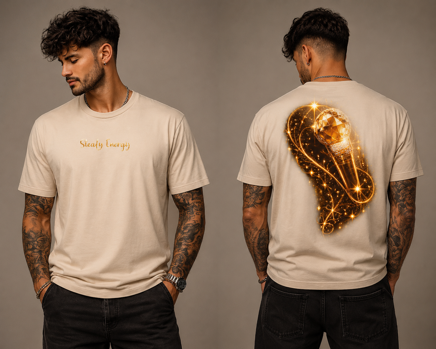Steady Energy | Golden Mic. Backprint | Unisex