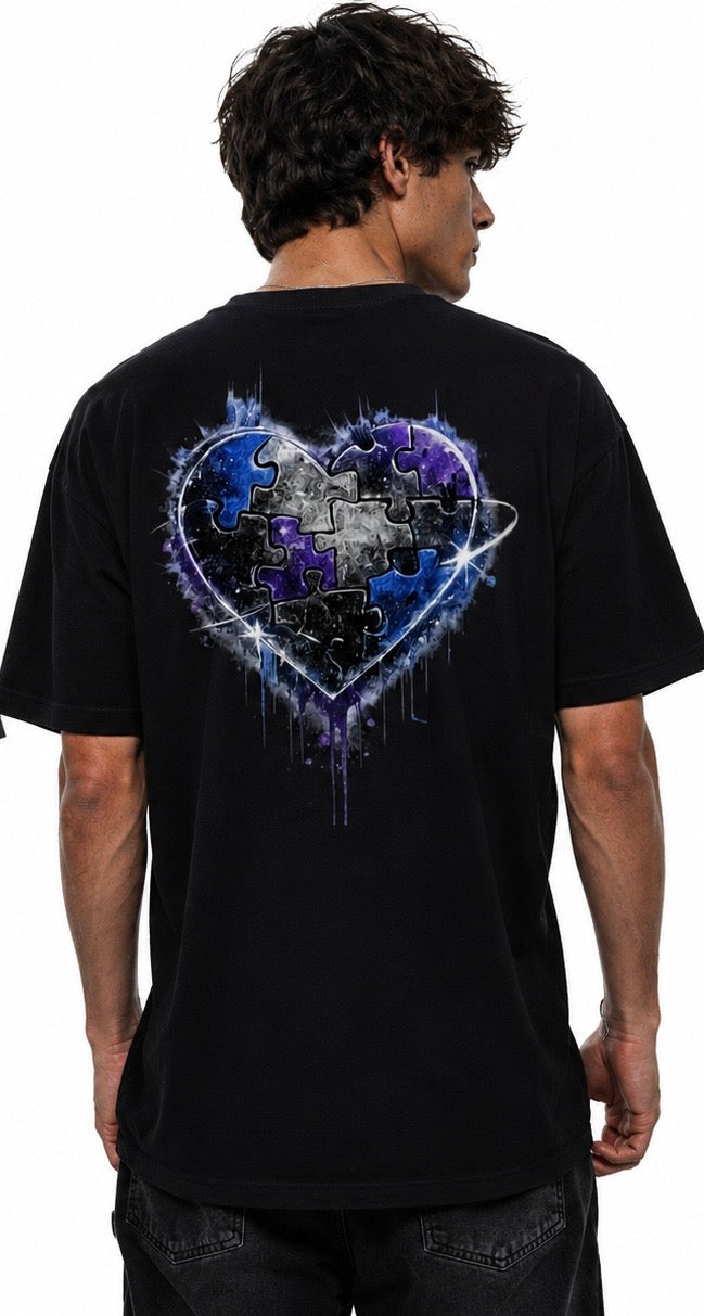 Steady Energy Shirt – Puzzle Heart Backprint Shirt | Unisex