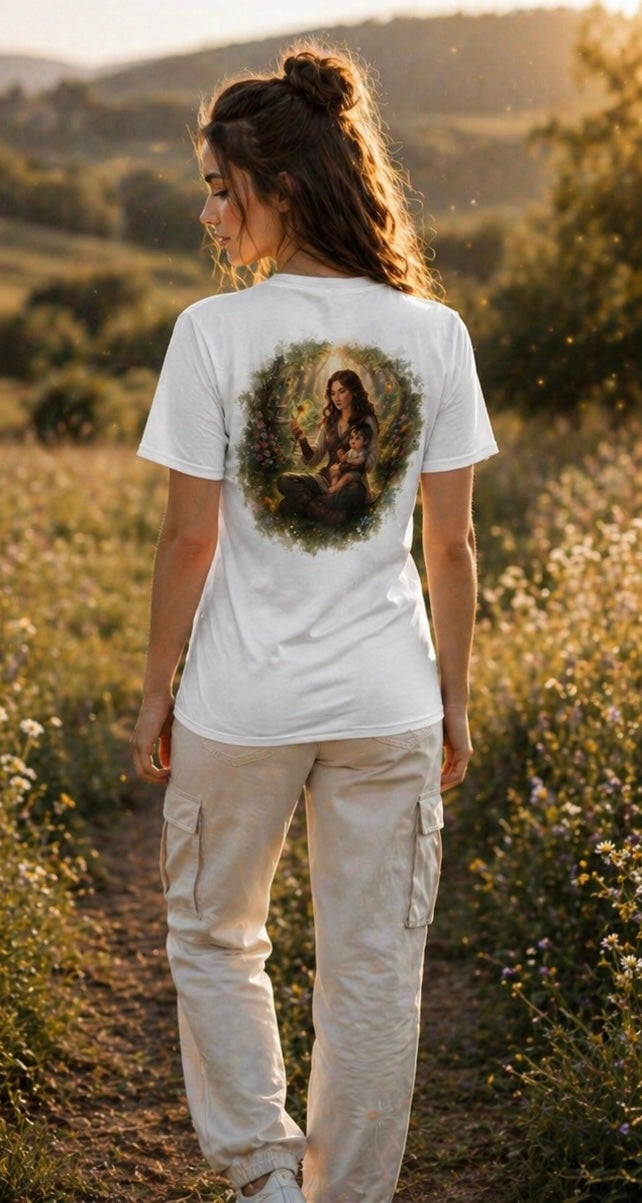Das Echo der Elemente | Shirt ‚Elara‘ White