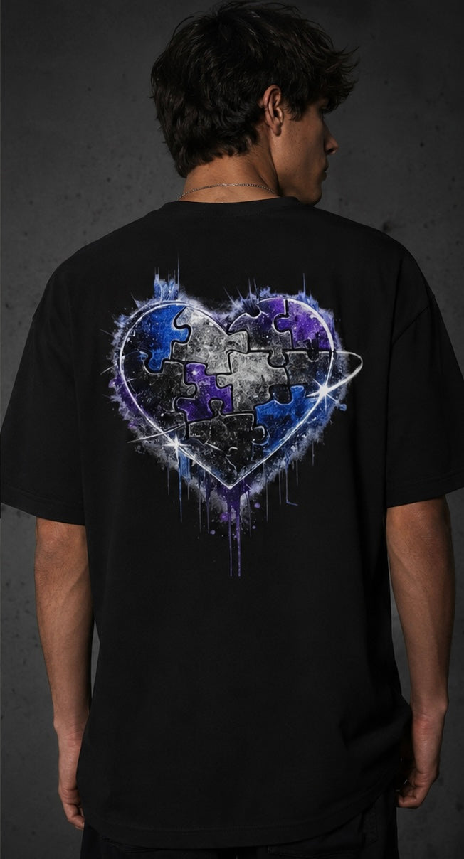 Steady Energy Shirt – Puzzle Heart Backprint Shirt | Unisex