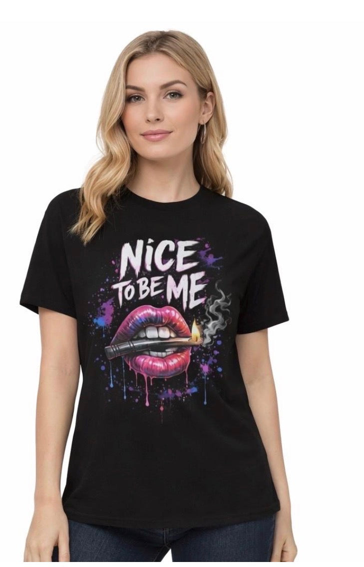 ‚Nice to be me‘ Shirt | 100 % Baumwolle