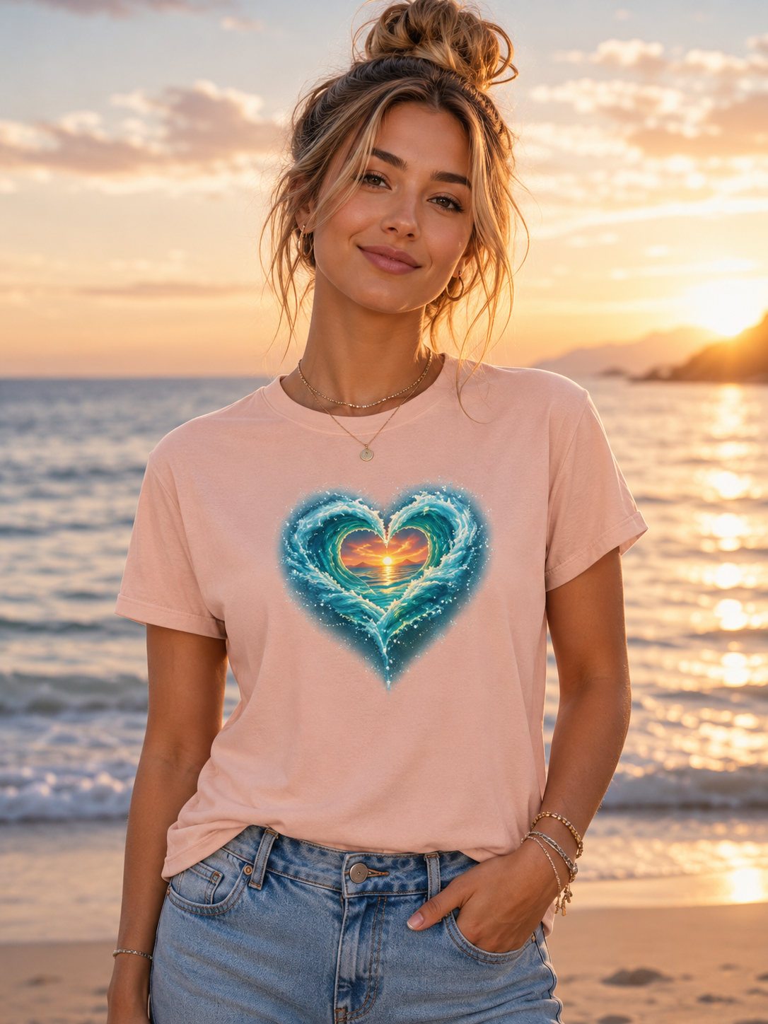 Ocean Herz Shirt| Sommer Shirt | Bio Baumwolle