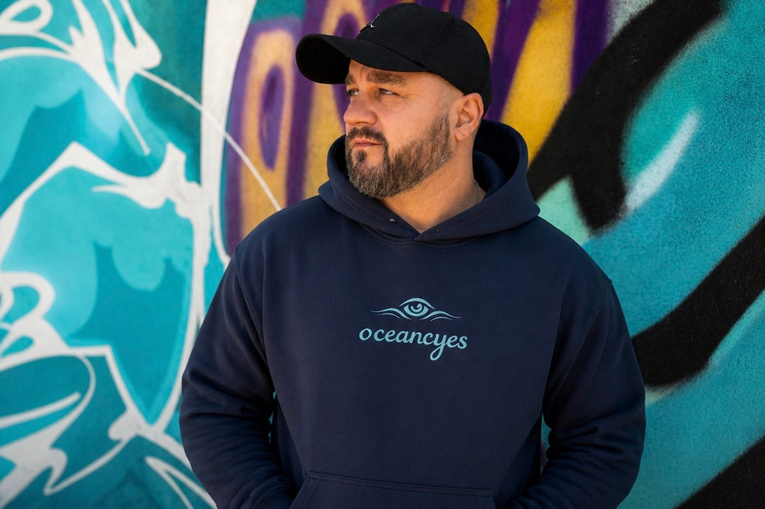 Ocean Eyes Hoodie – Calm Power DarkBlue Edition - Unisex